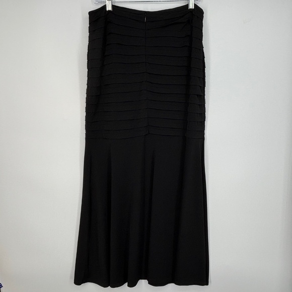 Expo New York Womens Size 10 Strapless Dress Black Pleated Top Vintage Poly Span - Picture 6 of 9